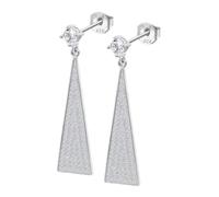 Boucles D'oreilles Lotus Silver Pyramide Oxyde