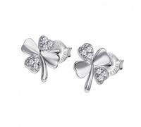 Boucles D'oreilles Lotus Style Trèfles Argent Oxydes