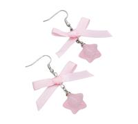 Boucles d'oreilles ludiques en forme d'étoile avec nœud en tissu confortable pour un usage quotidien et des occasions spéciales Accessoire de fête, taille unique, Comme décrit, Comme décrit.