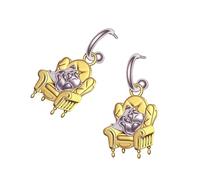 Boucles d'oreilles ludiques inspirées par les meubles. Élégantes bicolores pour canapé Chaise Boucles d'oreilles bicolores pour canapé Boucles d'oreilles pour fêtes