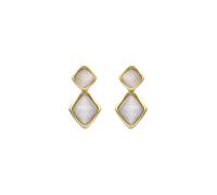 Boucles d'oreilles Luxenter en nacre blanche et plaqué or 18k - Zahere