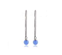 Boucles d'oreilles - Luxenter - Yedia - Argent 925 - Quartz hydrothermal bleu - Rhodié