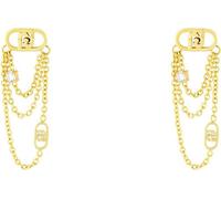 Boucles d'oreilles luxueuses plaquées or avec cristaux LJ2909