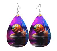 Boucles d'oreilles magiques en cuir en forme de goutte d'eau colorées - Texture légère et luxueuse, adaptées pour un usage quotidien, boucles d'oreilles de fête, taille unique, Simili cuir