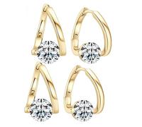Boucles d'oreilles MagneTherapy au germanium, boucles d'oreilles de drainage lymphatique pour la perte de poids, boucles d'oreilles de thérapie magnétique pour femmes et filles (Or)