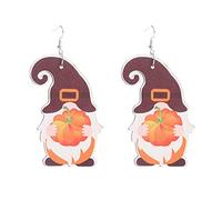 Boucles d'oreilles magnétiques en perles - Boucles d'oreilles pendantes de Thanksgiving - Boucles d'oreilles en forme de feuille d'érable de dinde faites à la main - Cadeau de Thanksgiving pour femmes