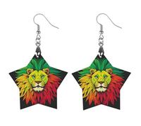 Boucles d'oreilles majestueuses en bois en forme de tête de lion pour femme, bijoux vintage élégants en bois, boucles d'oreilles légères pour mariage, fête, cadeau de bijoux au quotidien, Apricot
