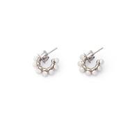 Boucles d'oreilles - Majorica - Ada - Argenté - Perle d'eau douce - Oxyde de zirconium