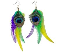 Boucles d'oreilles Mardi Gras à paillettes pour femme en émail brillant avec masque de fleur, bouteille, chapeau, lettre, boucles d'oreilles violettes, vertes et dorées torsadées, bijoux pour carnaval