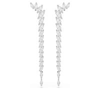 Boucles d'oreilles Mesmera, Taille marquise, Blanches, Métal rhodié OS