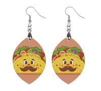 Boucles d'oreilles mexicaines en bois pour femme, bijoux vintage élégants en bois, boucles d'oreilles légères pour mariage, fête, cadeau quotidien, Star, Bois, Bois.