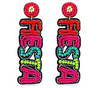 Boucles d'oreilles mexicaines pour femme, boucles d'oreilles Cinco de Mayo, boucles d'oreilles pendantes faites à la main Piñata Chili Sombrero Boucles d'oreilles pendantes Mexico Fiesta Party