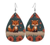 Boucles d'oreilles mignonnes en cuir de renard - Style européen et américain - Pour jeunes femmes, cadeaux d'anniversaire ou de Saint-Valentin