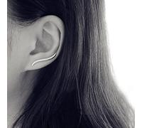 Boucles d'oreilles minces d'oreilles esthétiques minces fines incurvées minimalistes pour femmes Boucles d'oreilles haut de gamme de luxe vintage coréen