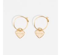 Boucles d'oreilles mini anneaux doré et ivoire UN