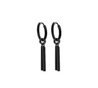 Boucles d'oreilles minimalistes à double barre courte Charmes à charnière Acier inoxydable 316L Mode punk Ligne géométrique Cadeaux suspendus