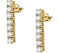 Boucles d'oreilles minimalistes avec zircons clairs Scintille SAQF08