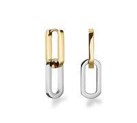 Boucles d'oreilles minimalistes en acier bicolore 2in1 JEDLG-J712