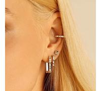 Boucles d'oreilles minimalistes en argent Cubica RZCU59