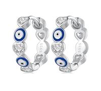 Boucles d'oreilles minimalistes en argent sterling S925 plaqué or blanc avec zircon et effet goutte d'huile, pour femme.