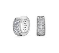 Boucles D'Oreilles Minimalistes En Zircon Cubique Pavé CZ Bande Cartilage Clip Wrap Hélix Pour Femmes En Argent Sterling .925