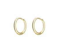 Boucles d'oreilles minimalistes plaquées or cercles Essentiels JESHG-J581