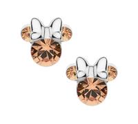 Boucles d'oreilles Minnie Mouse avec Pierre de Naissance Disney pour Femme Argent Bijoux Disney Décoré avec Zircon, Argent sterling, Zircone cubique