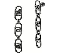 Boucles d'oreilles mode incontournables en acier noir LJ2232