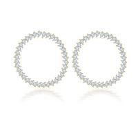 Boucles d'oreilles modernes à tige avec détails en oxyde de zirconium - Texture cuivre pour un look sophistiqué, taille unique, Comme décrit, Comme décrit.