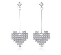 Boucles d'oreilles modernes à tige avec détails en oxyde de zirconium - Texture cuivre pour un look sophistiqué, taille unique, Comme décrit, Comme décrit.