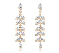 Boucles d'oreilles modernes avec détails en oxyde de zirconium - Texture cuivre pour un look sophistiqué, taille unique, Comme décrit, Comme décrit.