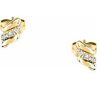 Boucles d'oreilles modernes dorées à l'or fin avec des cristaux Torchon SAWZ11.
