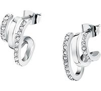 Boucles d'oreilles modernes en acier avec cristaux Creole SAUP31