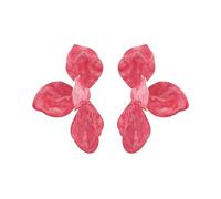Boucles d'oreilles modernes en forme de fleur pour femme - Clous élégants en alliage - Texture pour diverses occasions, taille unique, Comme décrit, Comme décrit.