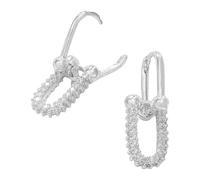 Boucles d'oreilles modernes en forme de goutte de corde - Accessoire avec cerceau en zircone pour une touche d'élégance à la mode pour les femmes, taille unique, Comme décrit