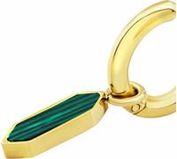 Boucles d'oreilles modernes en or avec malachite Stylize TJ3659