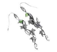 Boucles d'oreilles modernes ornées de cristaux avec motif de feuilles confortables sur le thème des plantes pour un usage quotidien et les fêtes, taille unique, Comme décrit, Comme décrit.