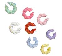 Boucles d'oreilles modernes pour oreilles non percées - Élégante - Texture en résine - Convient pour les jeunes femmes tendance - Pince à fleur filetée, taille unique, Comme décrit, Comme décrit.