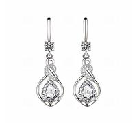 Boucles d'oreilles multicolores, nouvelles boucles d'oreilles brillantes en zircon pour femme, grandes, moyennes et longues, boucles d'oreilles pendantes pavées de cuivre, taille unique, Cuivre, Pas