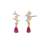 Boucles d'oreilles multicouches en argent sterling avec zircones incrustées de zircones - Accessoires européens et américains pour femme, Métal