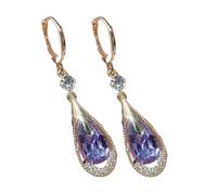 Boucles d'oreilles multifonction en forme de goutte d'eau - Accessoires de fête - Tendance - Boucles d'oreilles tendance - Texture en alliage - Pour diverses tenues, As show, Zinc