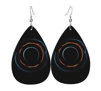Boucles d'oreilles mystérieuses en forme de goutte d'eau avec trous noirs cosmiques, adaptées pour le travail, les rendez-vous, les vacances