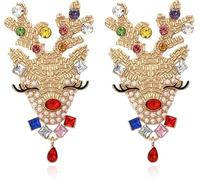 Boucles doreilles Noel, Boucle d'oreille Noel, Boucle doreille de Noels, Boucles D'oreilles Noël Femmes, Boucle d'oreille Femme Noels, Décorations de Noël pour Filles et Femmes (A)