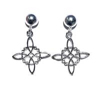 Boucles d'oreilles noeud de sorcière en argent sterling, VARIOS