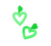 Boucles d'Oreilles Nouveau 9 couleurs amour mode d'oreilles mode acrylique creux pour les femmes (E, One Size)