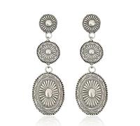 Boucles d'oreilles occidentales pour femme, boucles d'oreilles concho vintage, boucles d'oreilles ovales turquoises, tenues de concert, cadeau