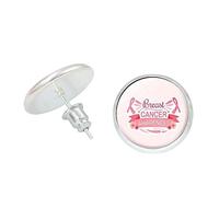 Boucles d'Oreilles Octobre Rose Léger Confortable pour La Sensibilisation Au Cancer Du Sein Cadeau Soutien Aux Survivantes Accessoires Solidaire de Sensibilisation pour Événements Caritatifs
