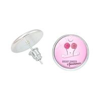 Boucles d'Oreilles Octobre Rose Léger Confortable pour La Sensibilisation Au Cancer Du Sein Cadeau Soutien Aux Survivantes Accessoires Solidaire de Sensibilisation pour Événements Caritatifs