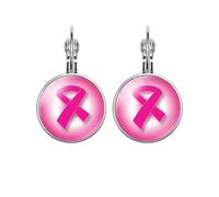 Boucles d'Oreilles Octobre Rose pour Femmes Pendantes Ruban Rose Léger Confortable pour La Sensibilisation Au Cancer Du Sein Cadeau Soutien Survivante Accessoire Quotidien Ou Manifestation