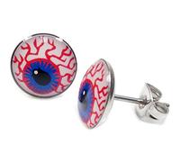Boucles d'Oreilles Oeil de Zombie Clous 10mm Puces cadeau bijou biker motard anniversaire saint valentin homme femme bijou rock garçon fille fête mères mamans pères papas
